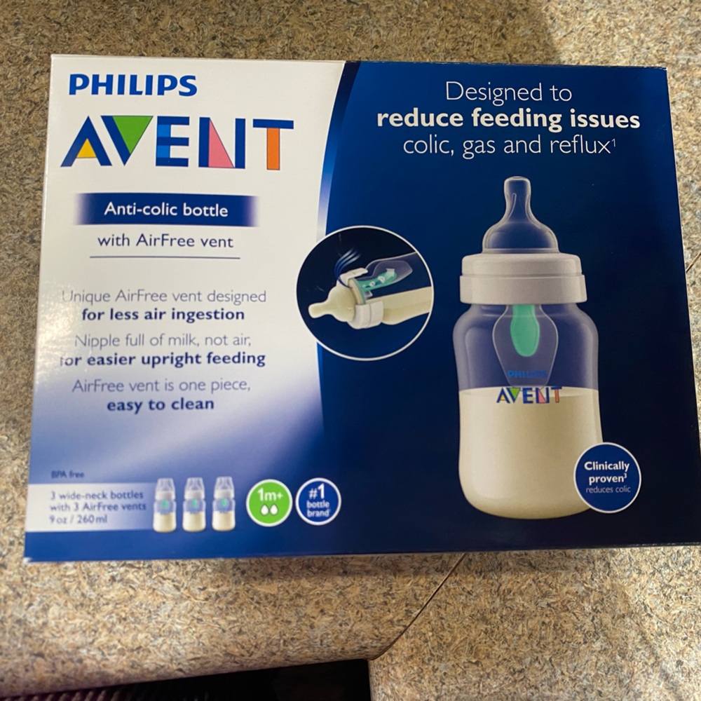 Philips Avent Anti-Colic Baby Bottle with AirFree Vent - Blue